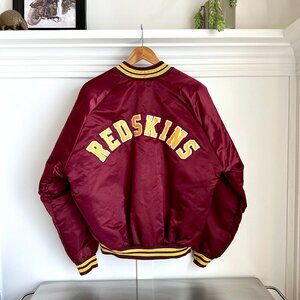 Vintage Washington Commanders Chalk Line Satin Bomber Jacket (XL)